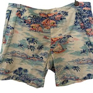 J.‎ Crew Men's Tropical Landscape Print Swim Short in Size 33